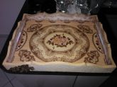 Bandeja decorada em papel textura