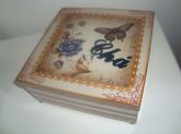 Caixa mdf decorada borboleta com decoupagem